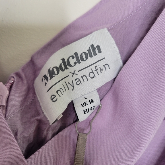 Modcloth x Emily and Fim Florence dress L purple nwt - Picture 4 of 6